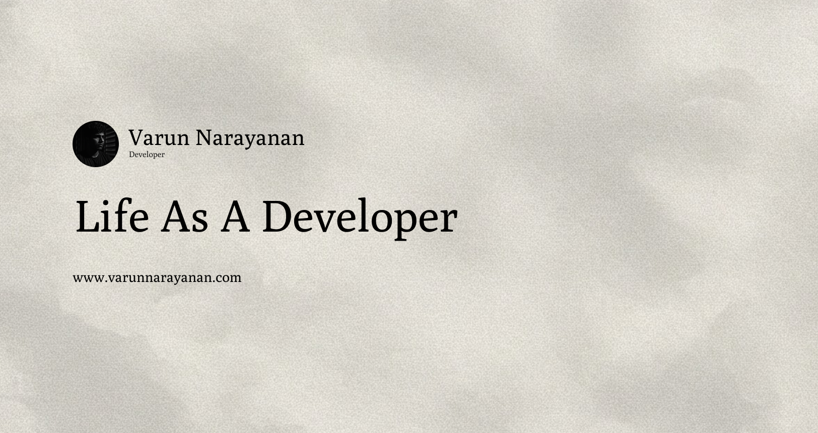 Hi, I Am Varun Narayanan